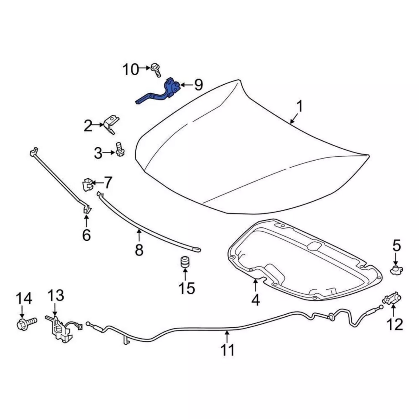 2020-2022 Genuine!! Toyota Corolla Driver Side Hood Hinge 53420-02510